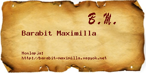 Barabit Maximilla névjegykártya